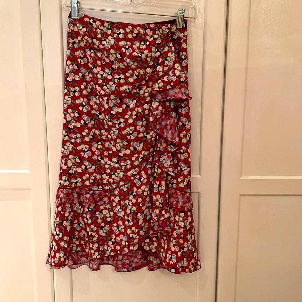 Authentic Louis Vuitton 2005 Runway Collection Cherry Berry Print Ruffle Skirt❣️ - Picture 6 of 13